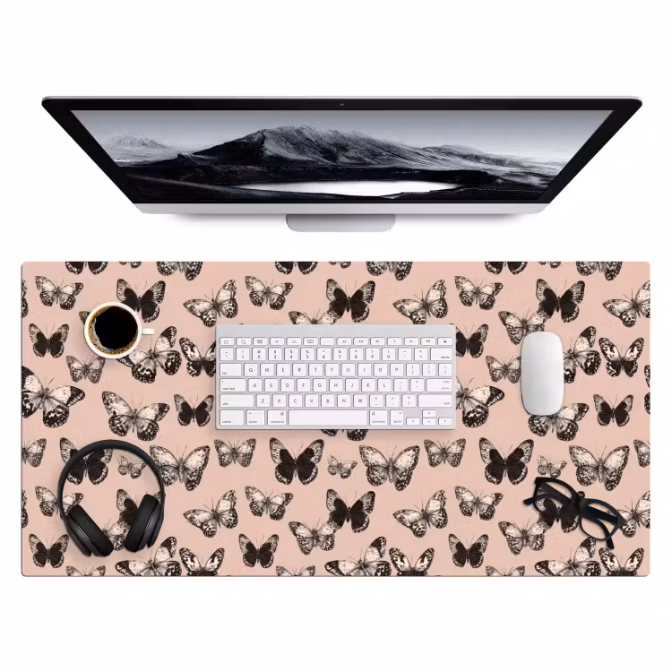 Bureau onderlegger - Tijdloos - Vlinders - Perzik — 4