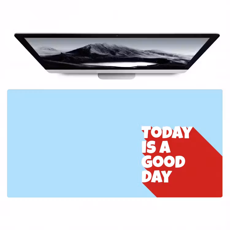 Bureau onderlegger - Today is a good day - Rood - lichtblauw — 1