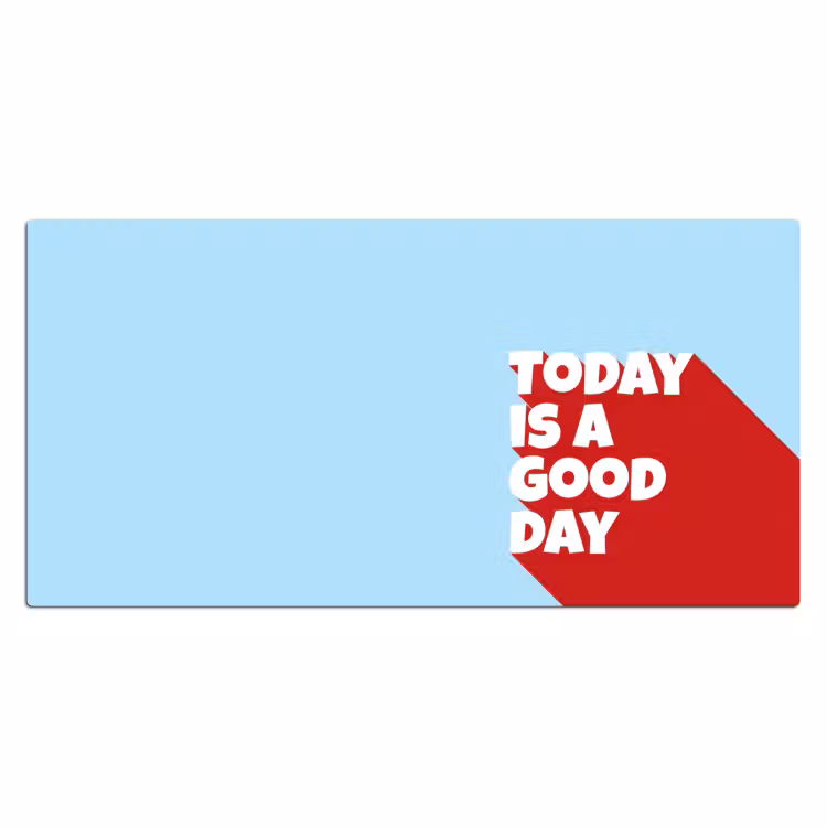 Bureau onderlegger - Today is a good day - Rood - lichtblauw — 2