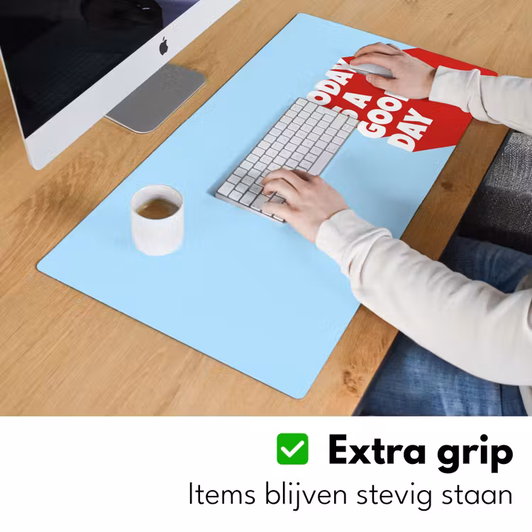 Bureau onderlegger - Today is a good day - Rood - lichtblauw — 6