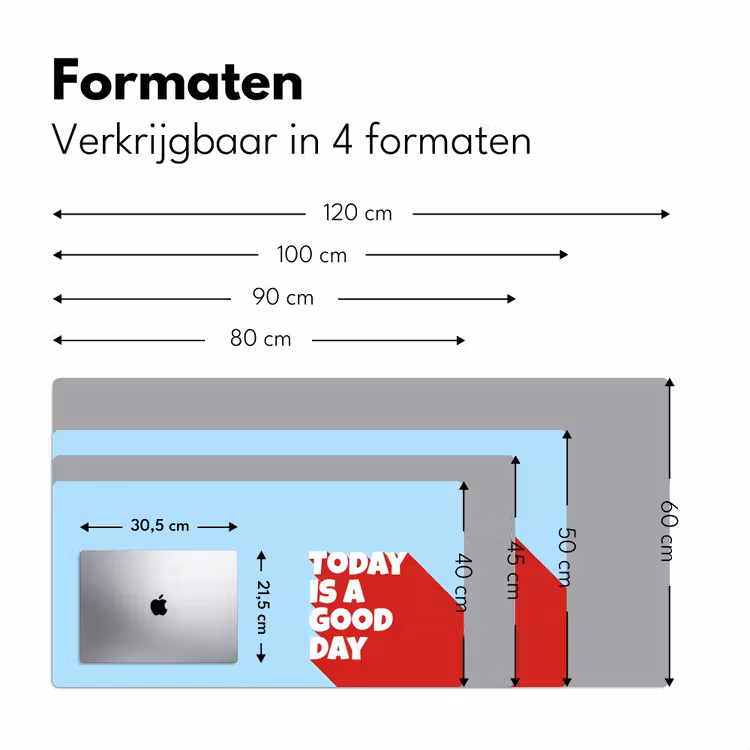 Bureau onderlegger - Today is a good day - Rood - lichtblauw — 8