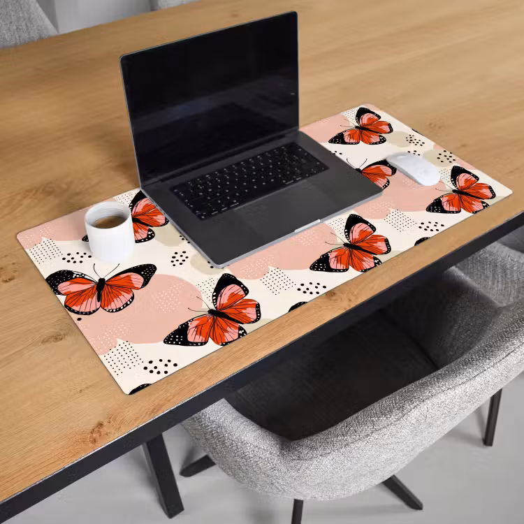 Bureau onderlegger - Vlinders - Retro - Kleurrijk — 3