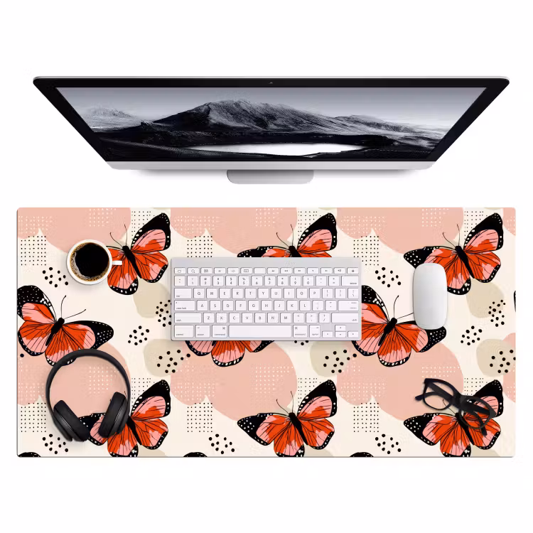 Bureau onderlegger - Vlinders - Retro - Kleurrijk — 4