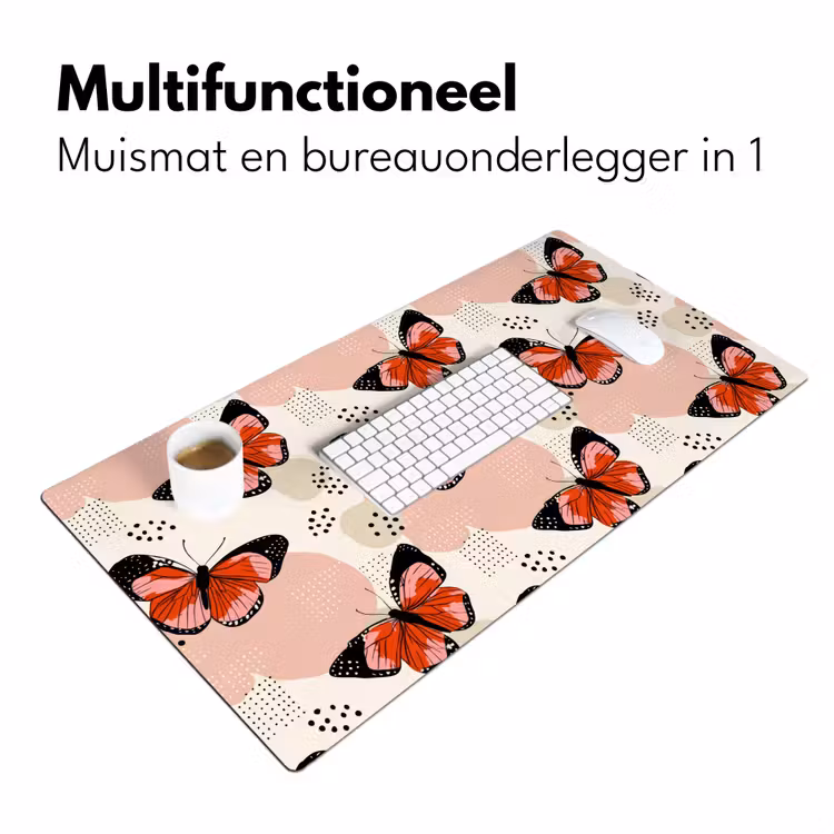 Bureau onderlegger - Vlinders - Retro - Kleurrijk — 7