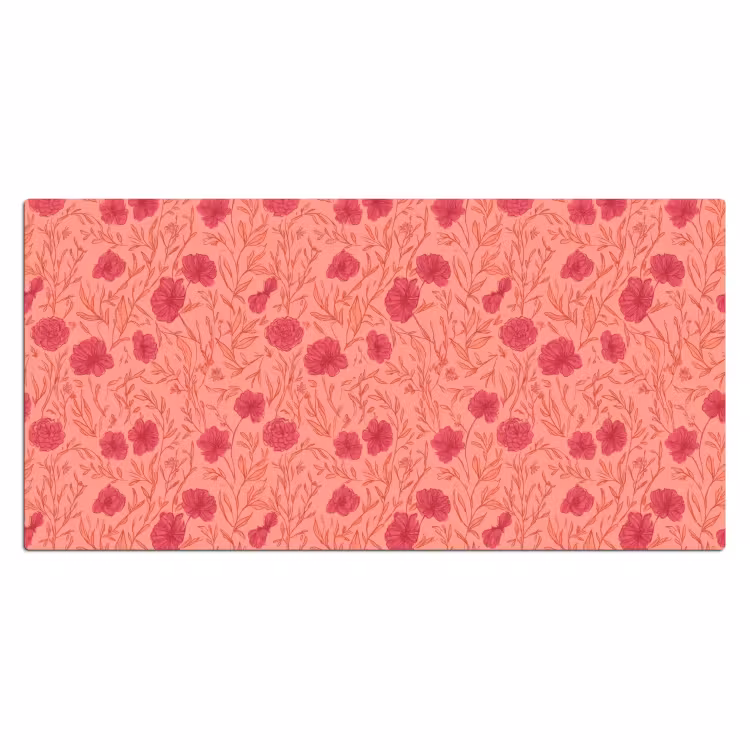 Bureau onderlegger - Weidebloemen - Romantisch - Roze — 2