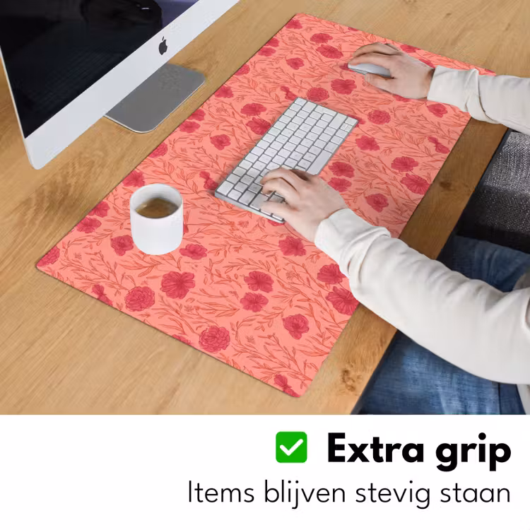 Bureau onderlegger - Weidebloemen - Romantisch - Roze — 6