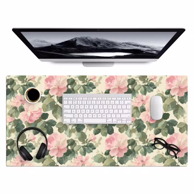 Bureau onderlegger - Rozen - Botanisch - Roze — 4