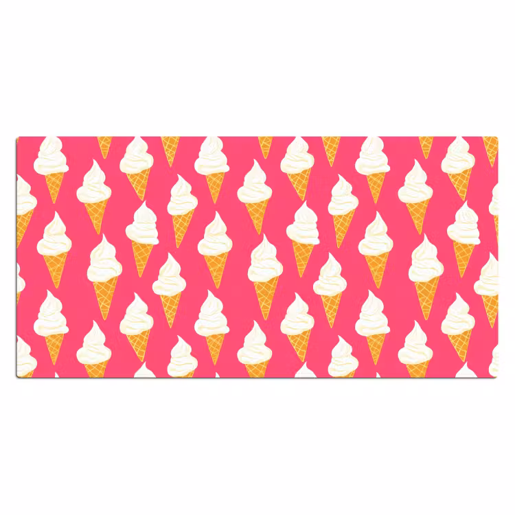 Bureau onderlegger - Softijs - Horentje - Roze — 2