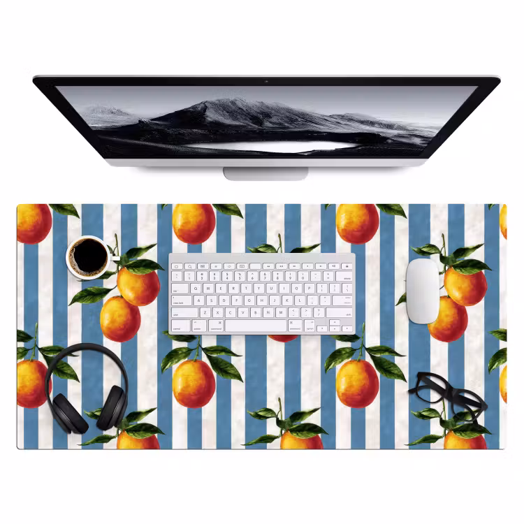 Bureau onderlegger - Strepen - Citroen - Blauw — 4