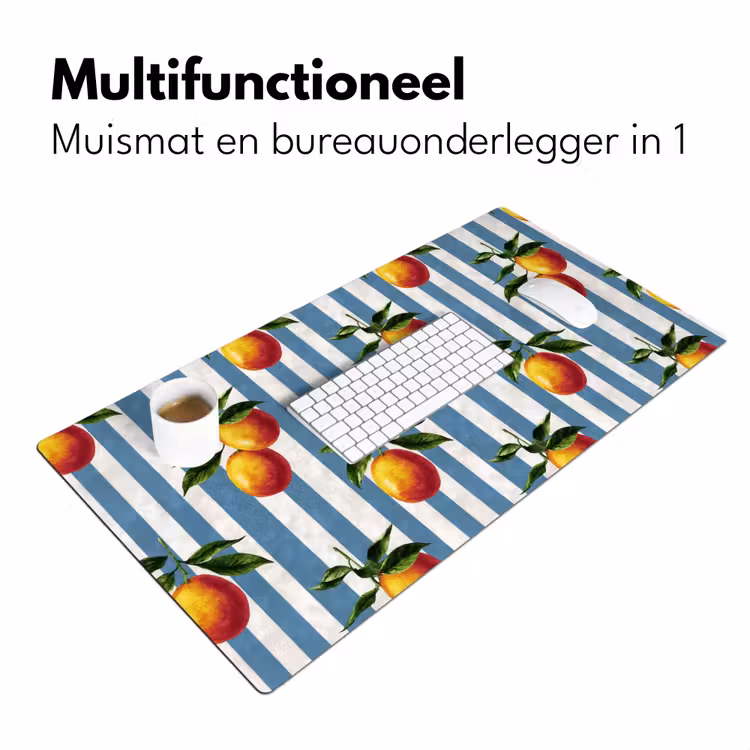 Bureau onderlegger - Strepen - Citroen - Blauw — 7