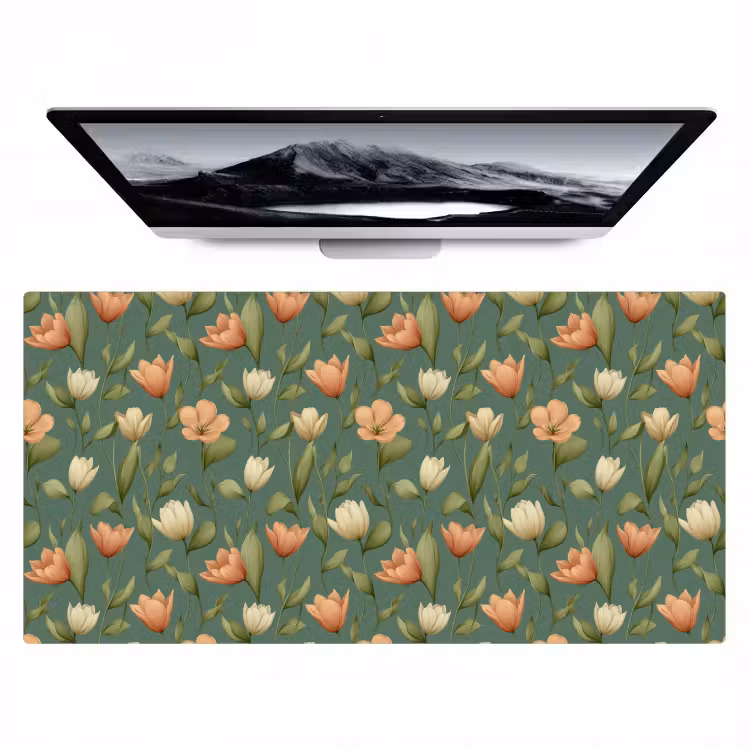 Bureau onderlegger - Tulpen - Botanisch - Groen — 1