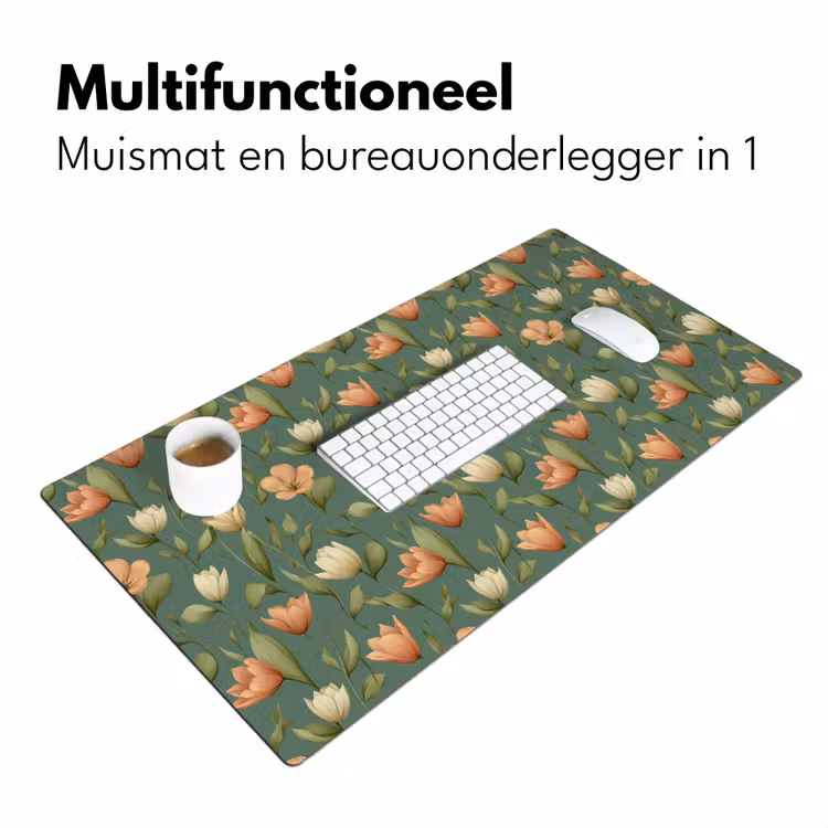 Bureau onderlegger - Tulpen - Botanisch - Groen — 7