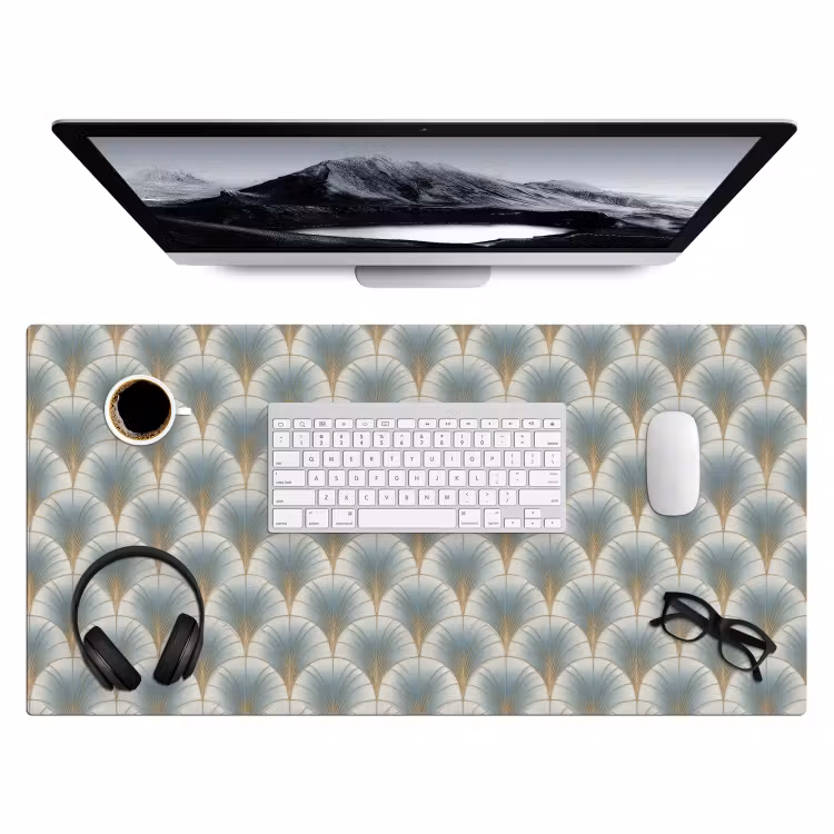 Bureau onderlegger - Waaier - Klassiek - Blauw — 4