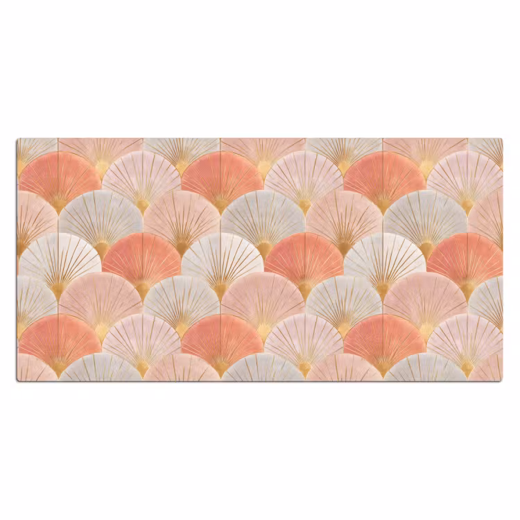 Bureau onderlegger - Waaiers - Goud - Roze — 2