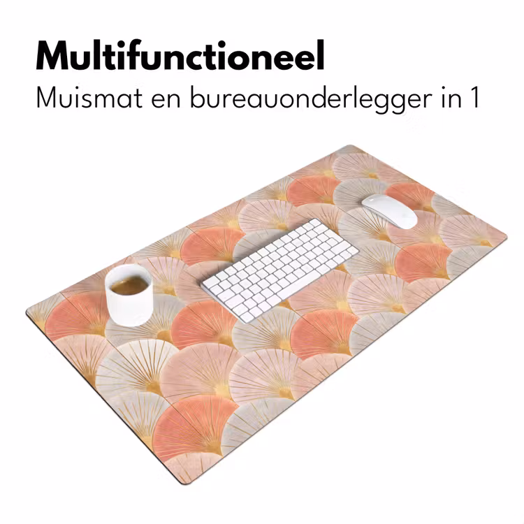 Bureau onderlegger - Waaiers - Goud - Roze — 7