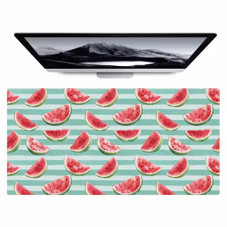 Bureau onderlegger - Watermeloen - Strepen - Groen — 1