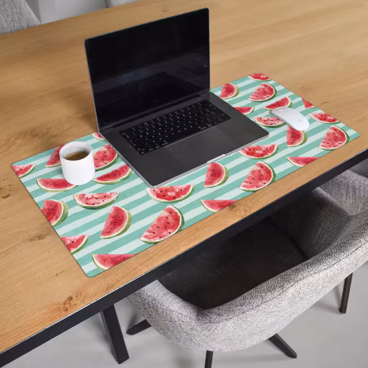Bureau onderlegger - Watermeloen - Strepen - Groen — 3