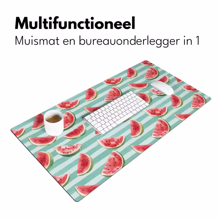 Bureau onderlegger - Watermeloen - Strepen - Groen — 7