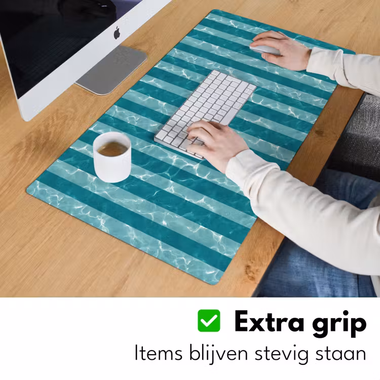 Bureau onderlegger - Zwembad - Strepen - Groen — 6