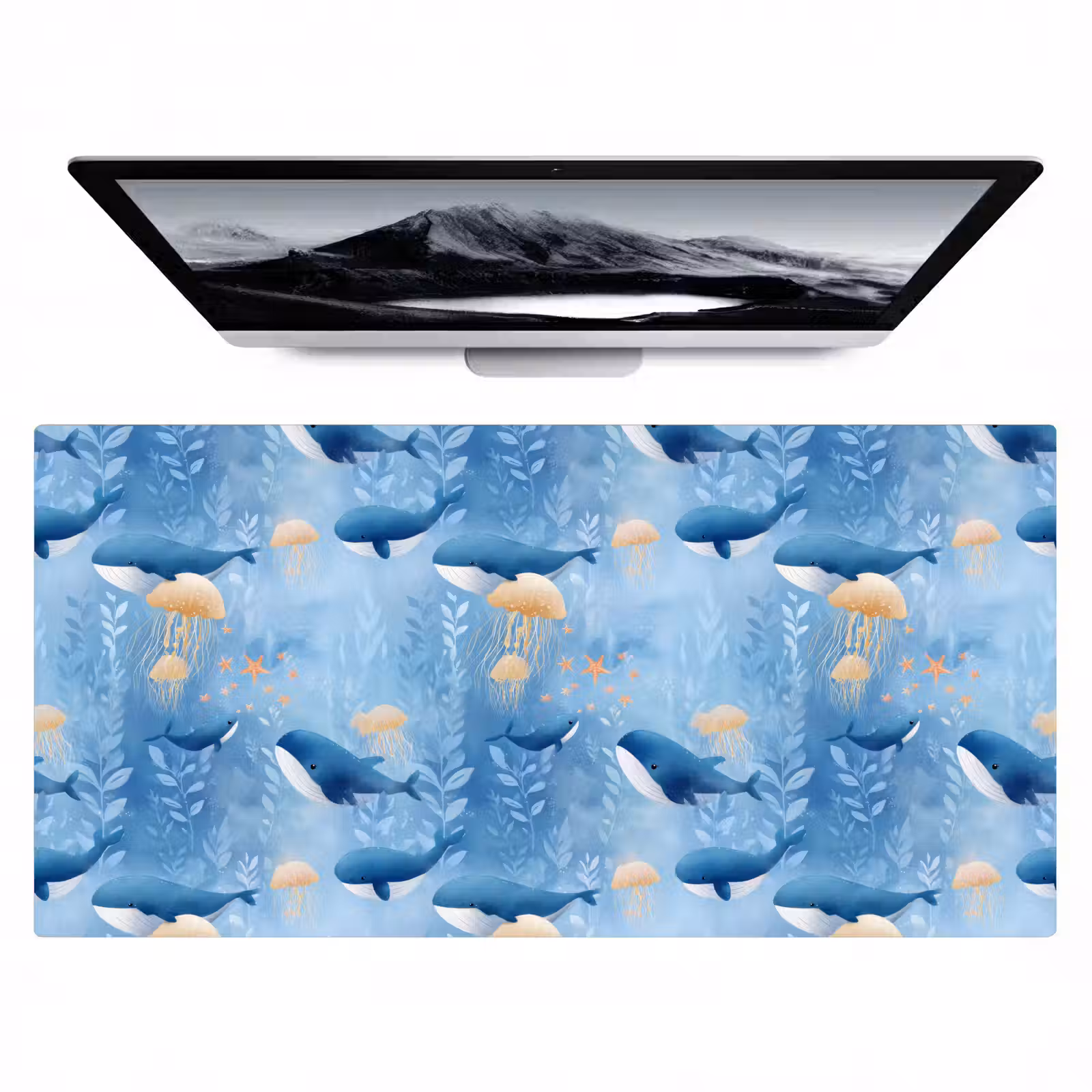 Bureau onderlegger - Walvissen - Oceaan - Blauw — 1