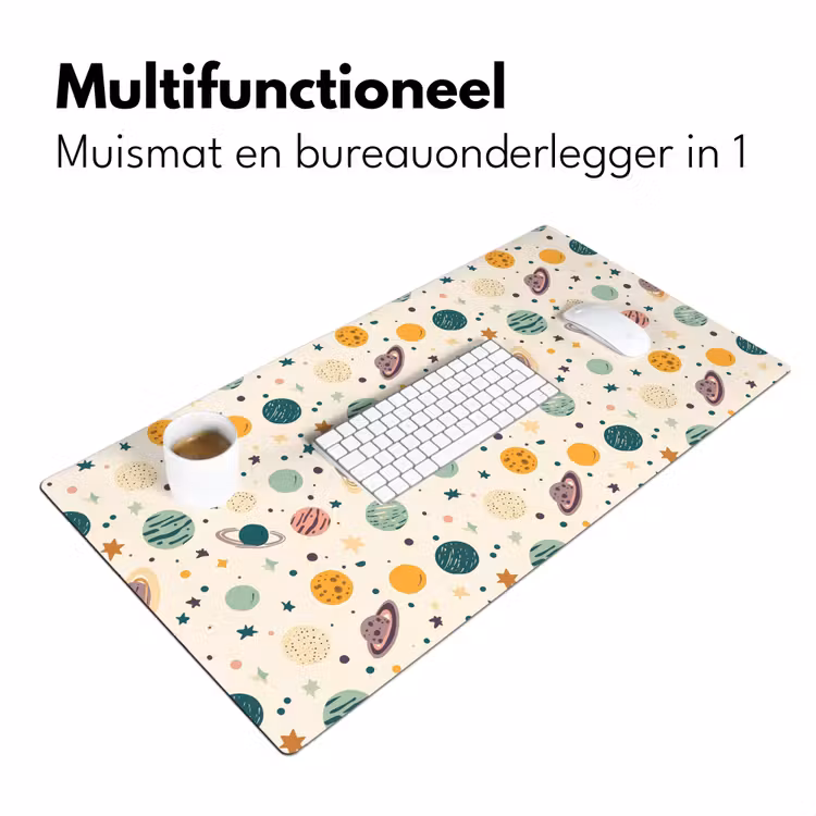 Bureau onderlegger - Planeten - Retro - Kleurrijk — 7