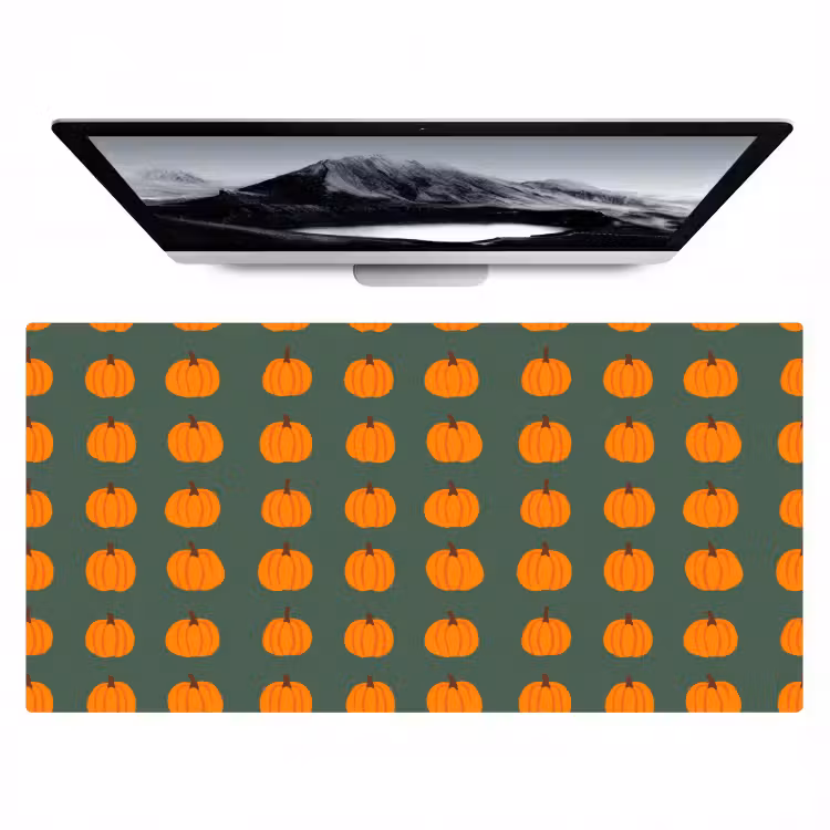 Bureau onderlegger - Pompoen - Patroon - Oranje — 1