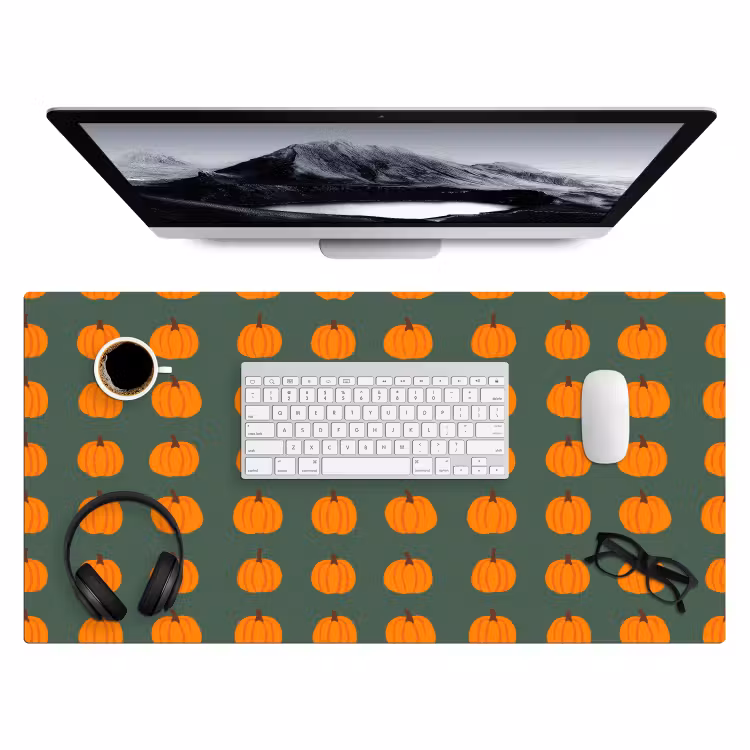Bureau onderlegger - Pompoen - Patroon - Oranje — 4