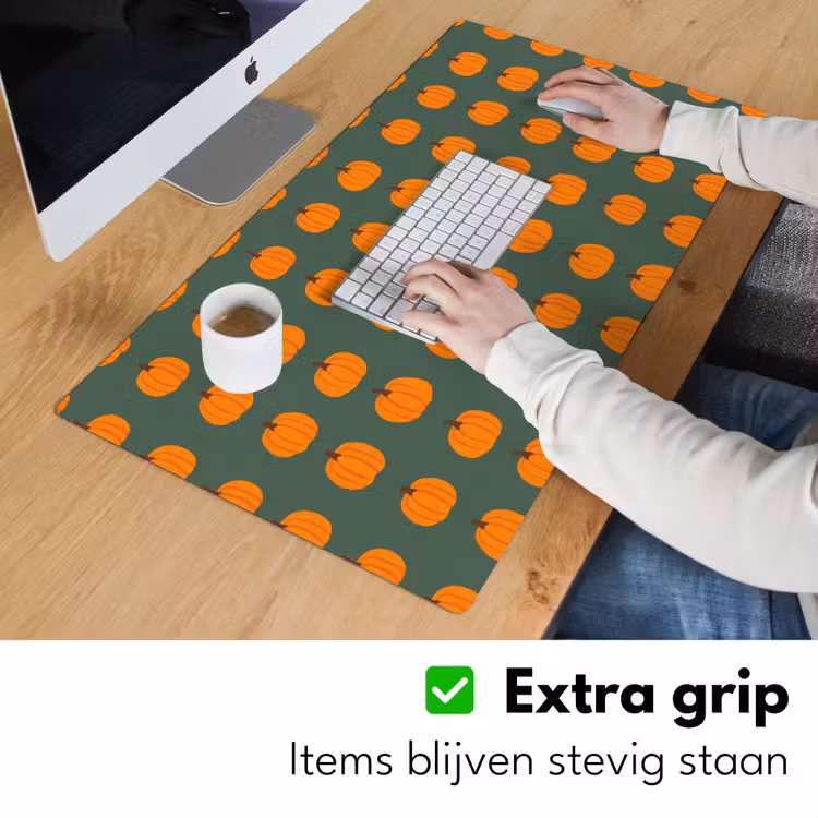 Bureau onderlegger - Pompoen - Patroon - Oranje — 6