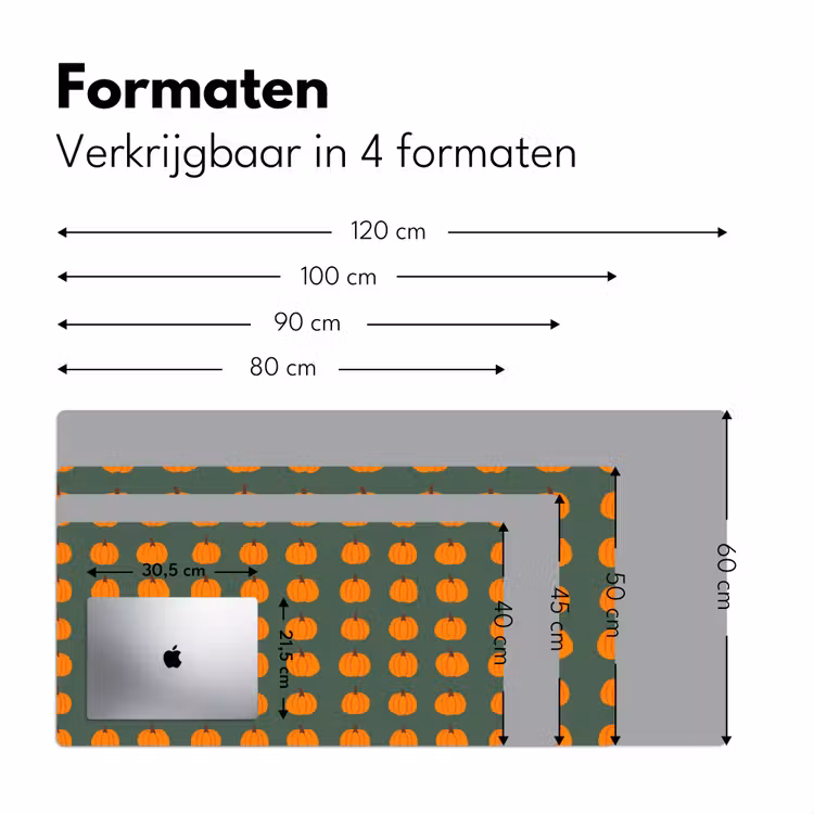 Bureau onderlegger - Pompoen - Patroon - Oranje — 8