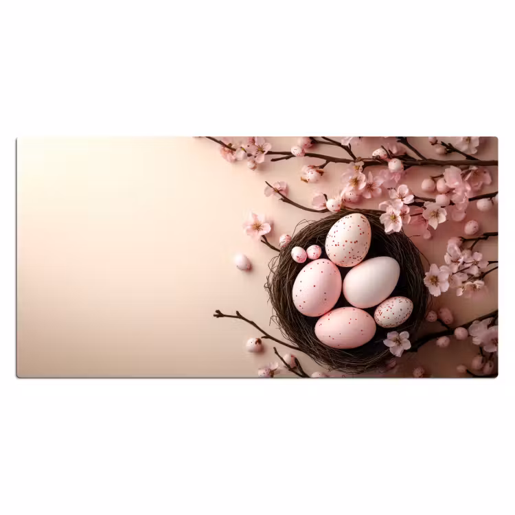 Bureau onderlegger - Roze - Bloesems - Eieren — 1