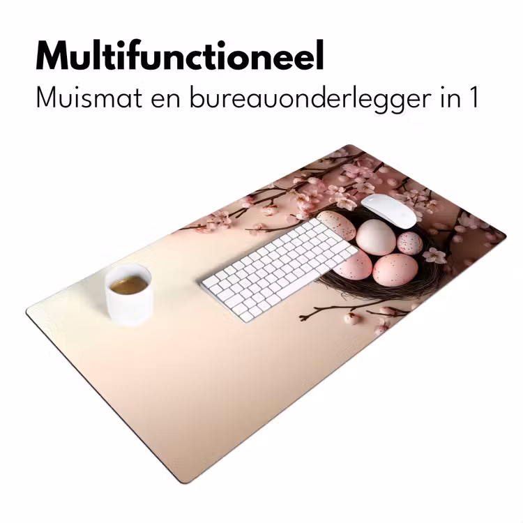 Bureau onderlegger - Roze - Bloesems - Eieren — 6