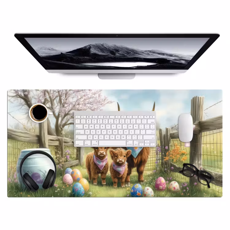 Bureau onderlegger - Schotsehooglanders - Paaseieren - Lente — 3