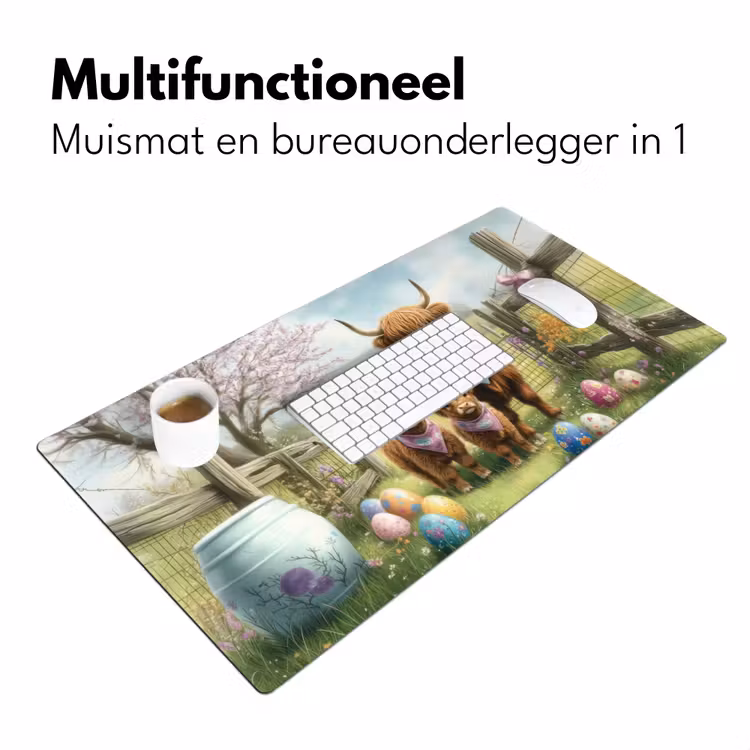 Bureau onderlegger - Schotsehooglanders - Paaseieren - Lente — 6