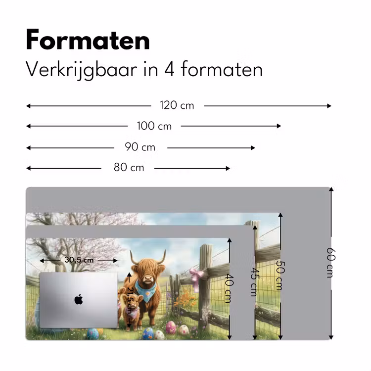 Bureau onderlegger - Schotsehooglanders - Paaseieren - Lente — 7