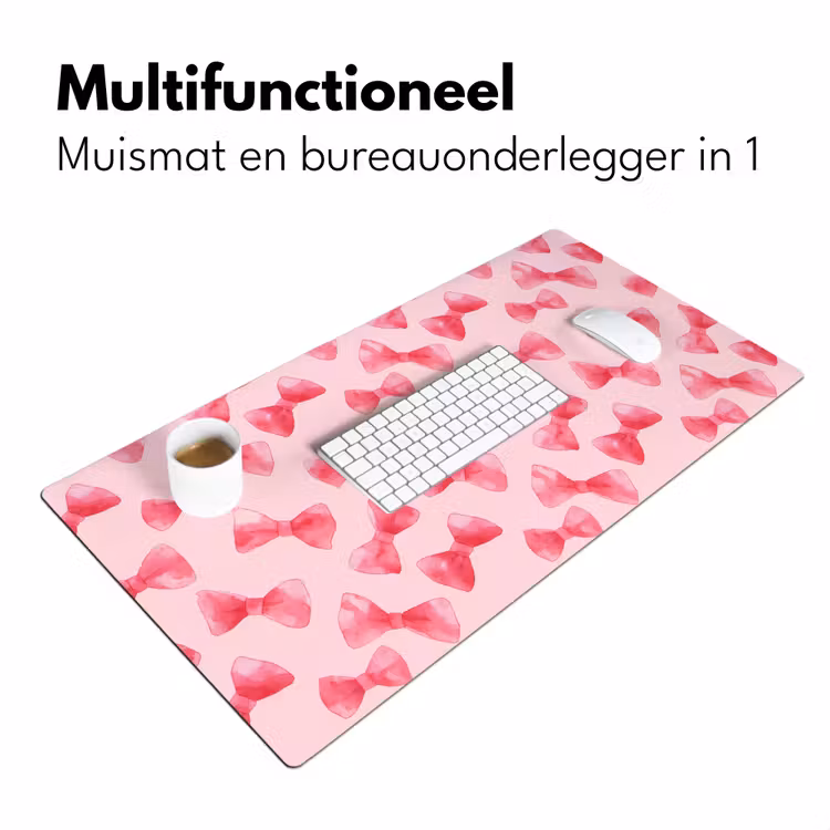 Bureau onderlegger - Strikken - Aquarel - Roze — 7