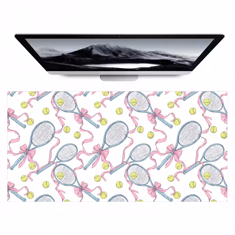Bureau onderlegger - Tennis - Strikken - Kleurrijk — 1