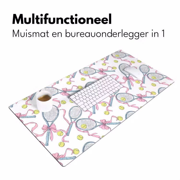 Bureau onderlegger - Tennis - Strikken - Kleurrijk — 7