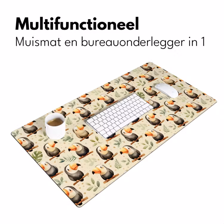 Bureau onderlegger - Toekans - Exotisch - Kleurrijk — 7