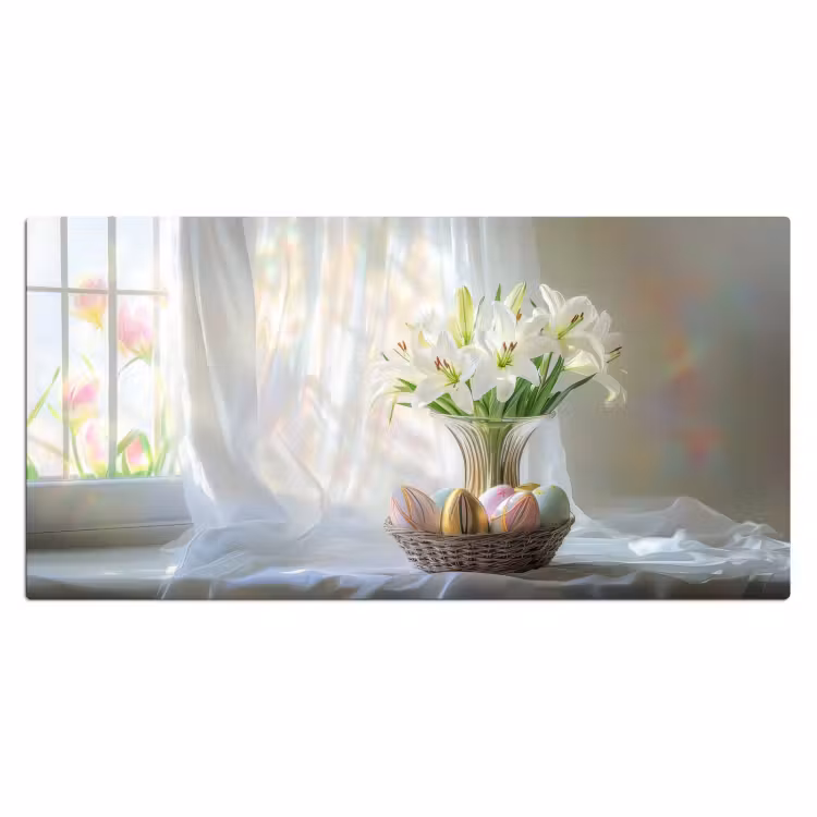 Bureau onderlegger - Vaas - Eieren - Bloemen — 1