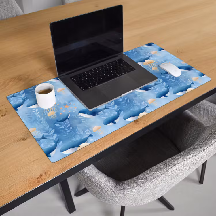 Bureau onderlegger - Walvissen - Oceaan - Blauw — 3