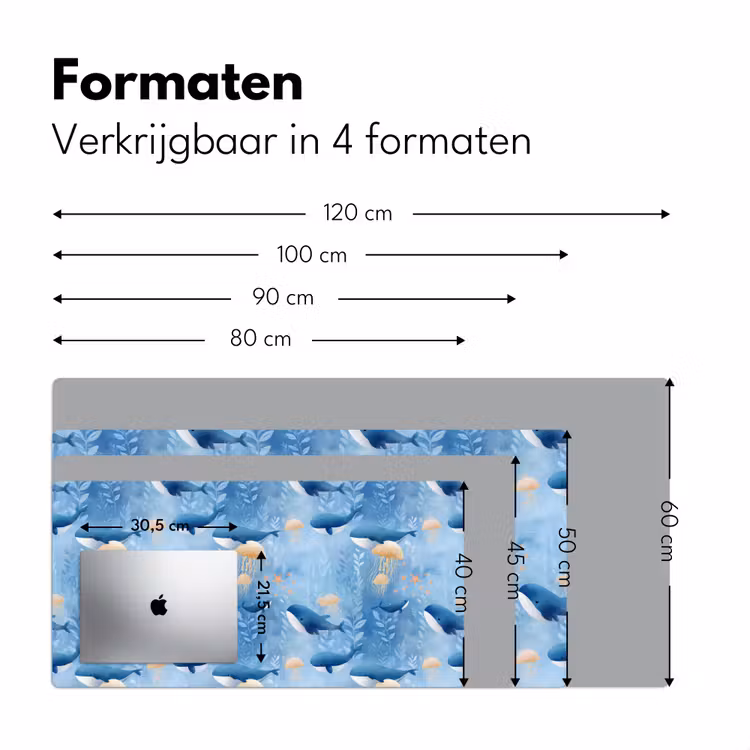 Bureau onderlegger - Walvissen - Oceaan - Blauw — 8