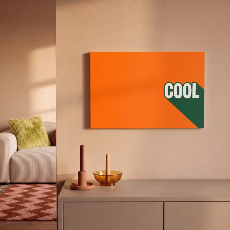 Canvas schilderij - Cool - Oranje - Groen — 1