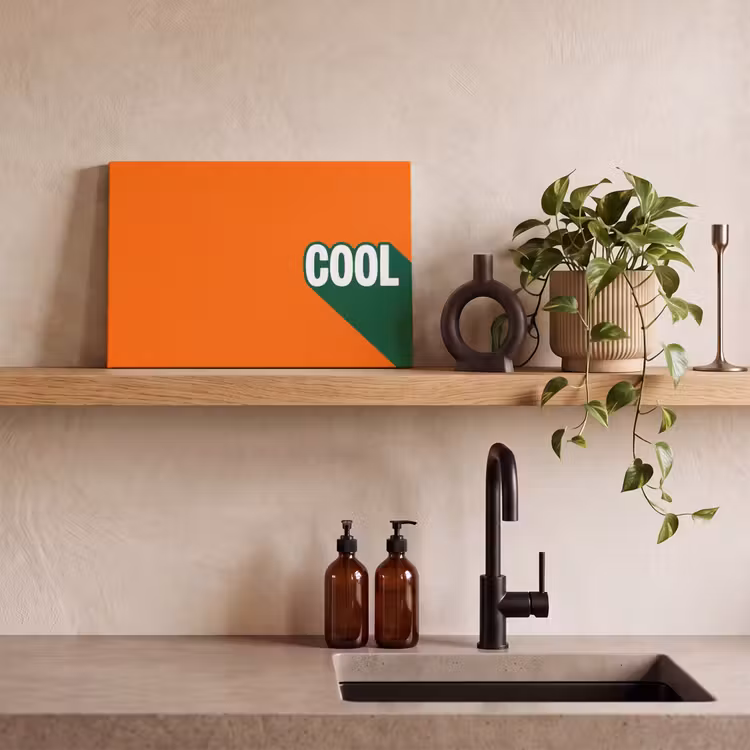 Canvas schilderij - Cool - Oranje - Groen — 2