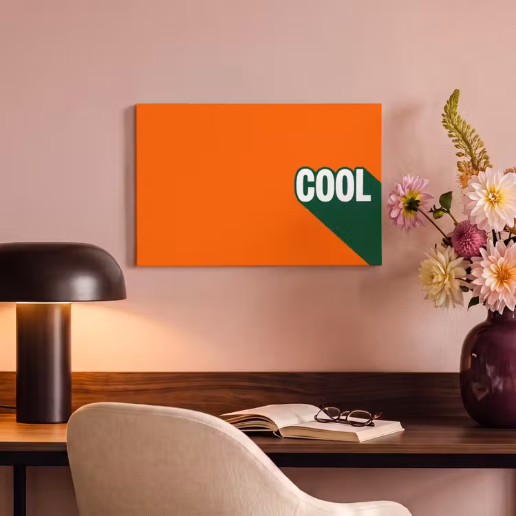 Canvas schilderij - Cool - Oranje - Groen — 3