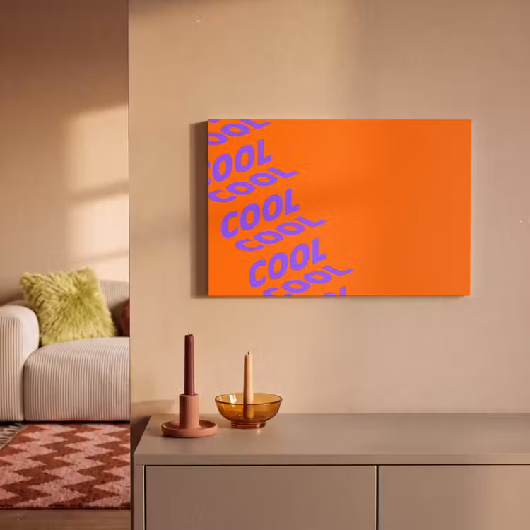 Canvas schilderij - Cool - Paars - Oranje — 1