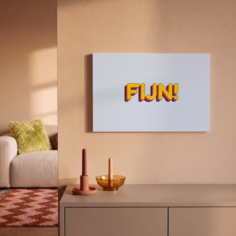 Canvas schilderij - Fijn - Geel - Oranje — 1