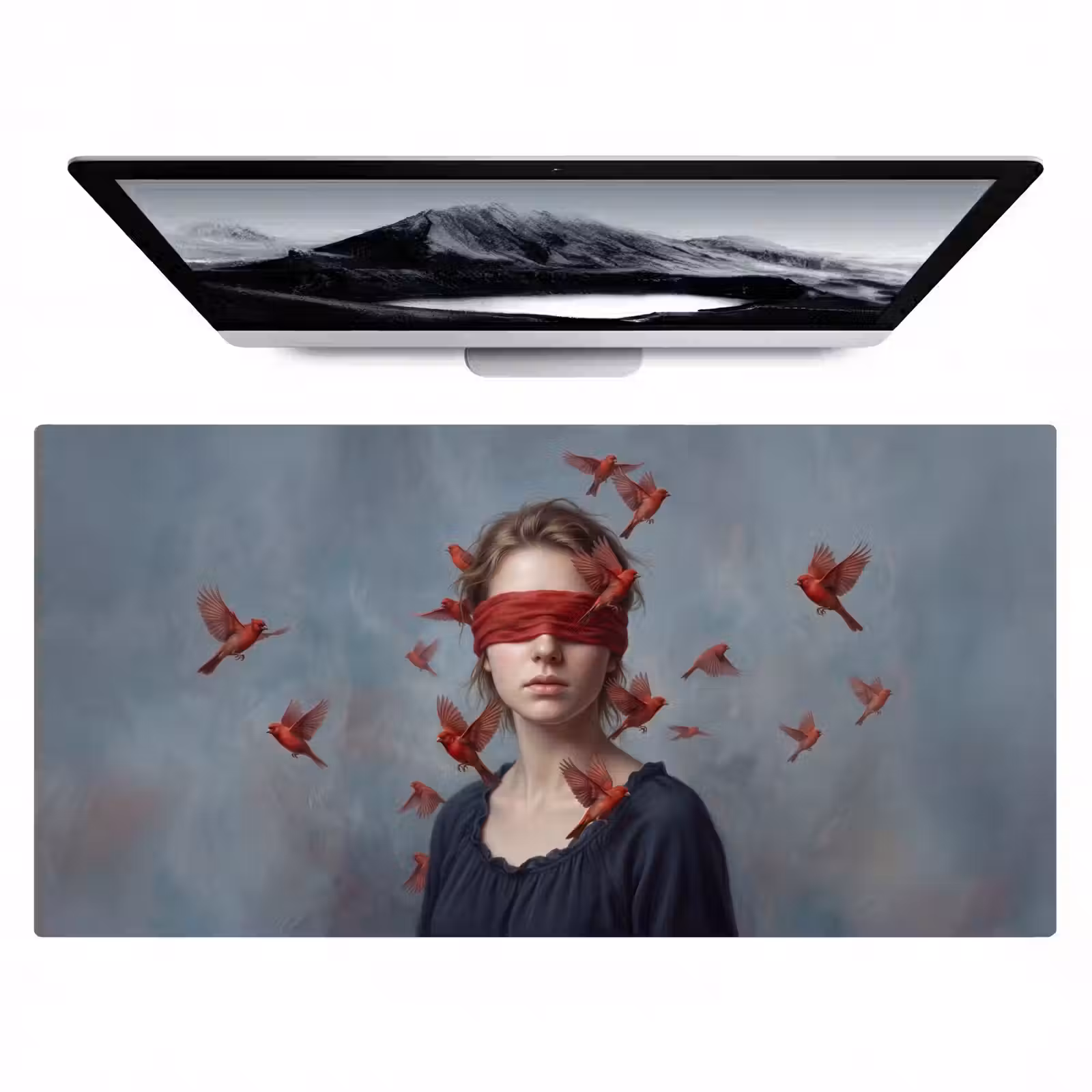 Bureau onderlegger - Portret - Krachtig - Rood — 1