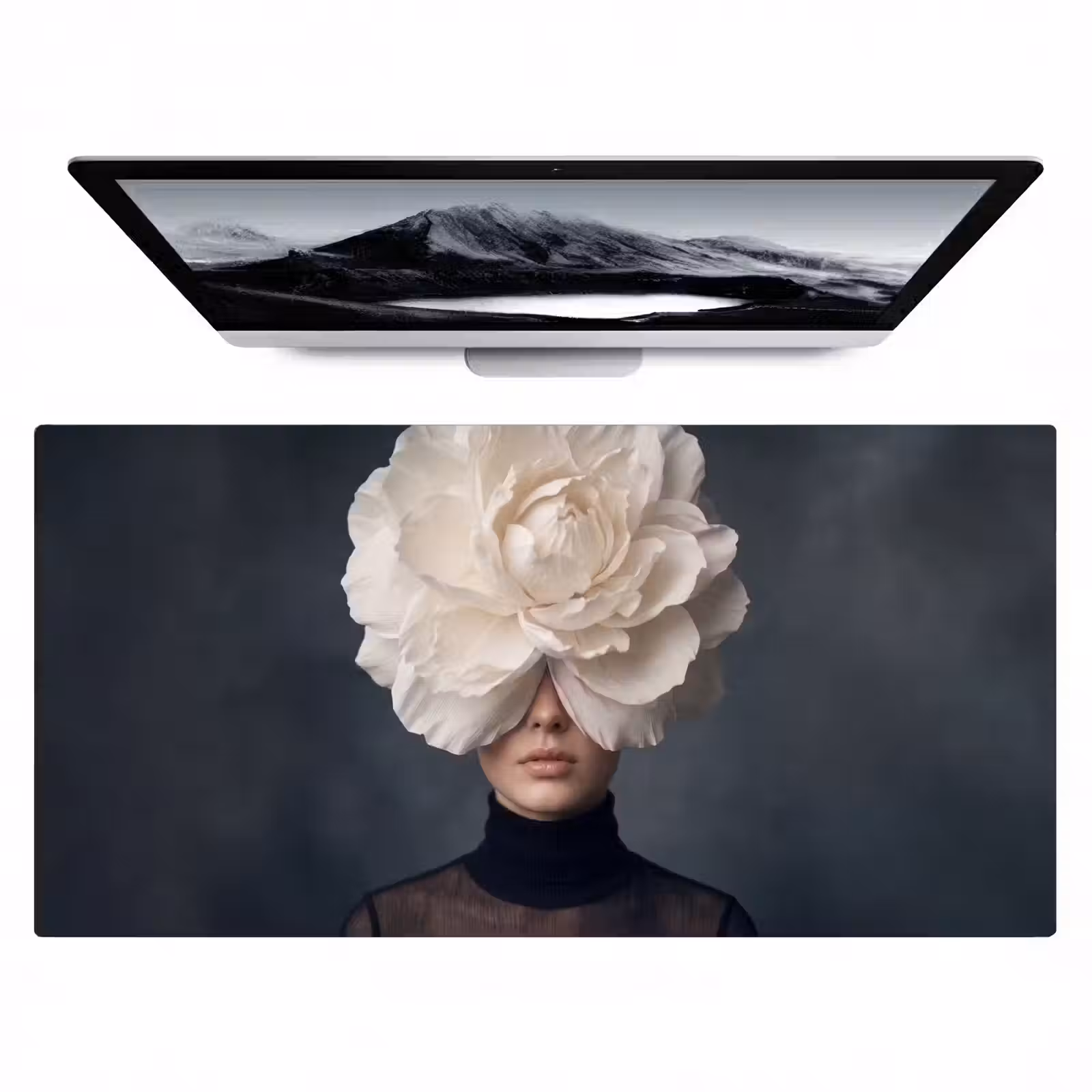 Bureau onderlegger - Portret - Mysterieus - Wit — 1