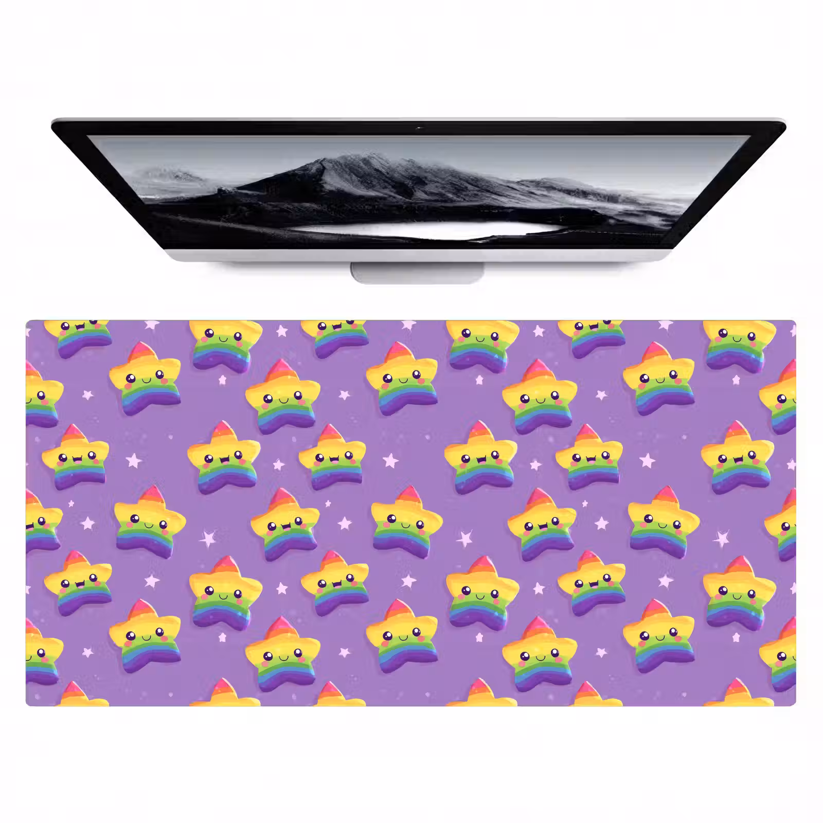 Bureau onderlegger - Sterren - Regenboog - Paars — 1