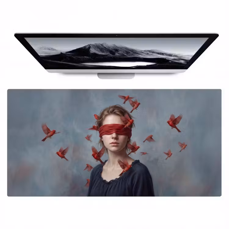 Bureau onderlegger - Portret - Krachtig - Rood — 1